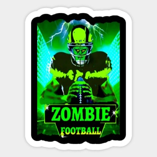 Zombie Football Poster Sticker